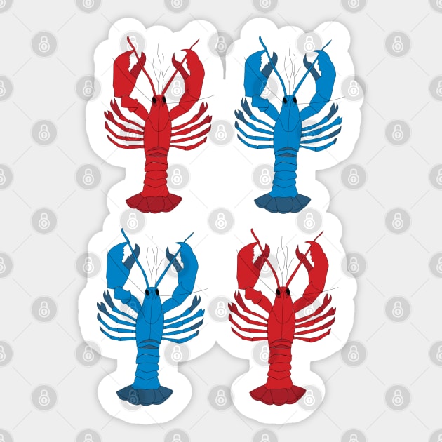 4 Lobster Sticker by DickinsonDesign